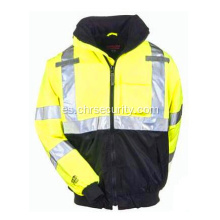 Amarillo YLW de los hombres impermeable aislados chaqueta Hi-Vis